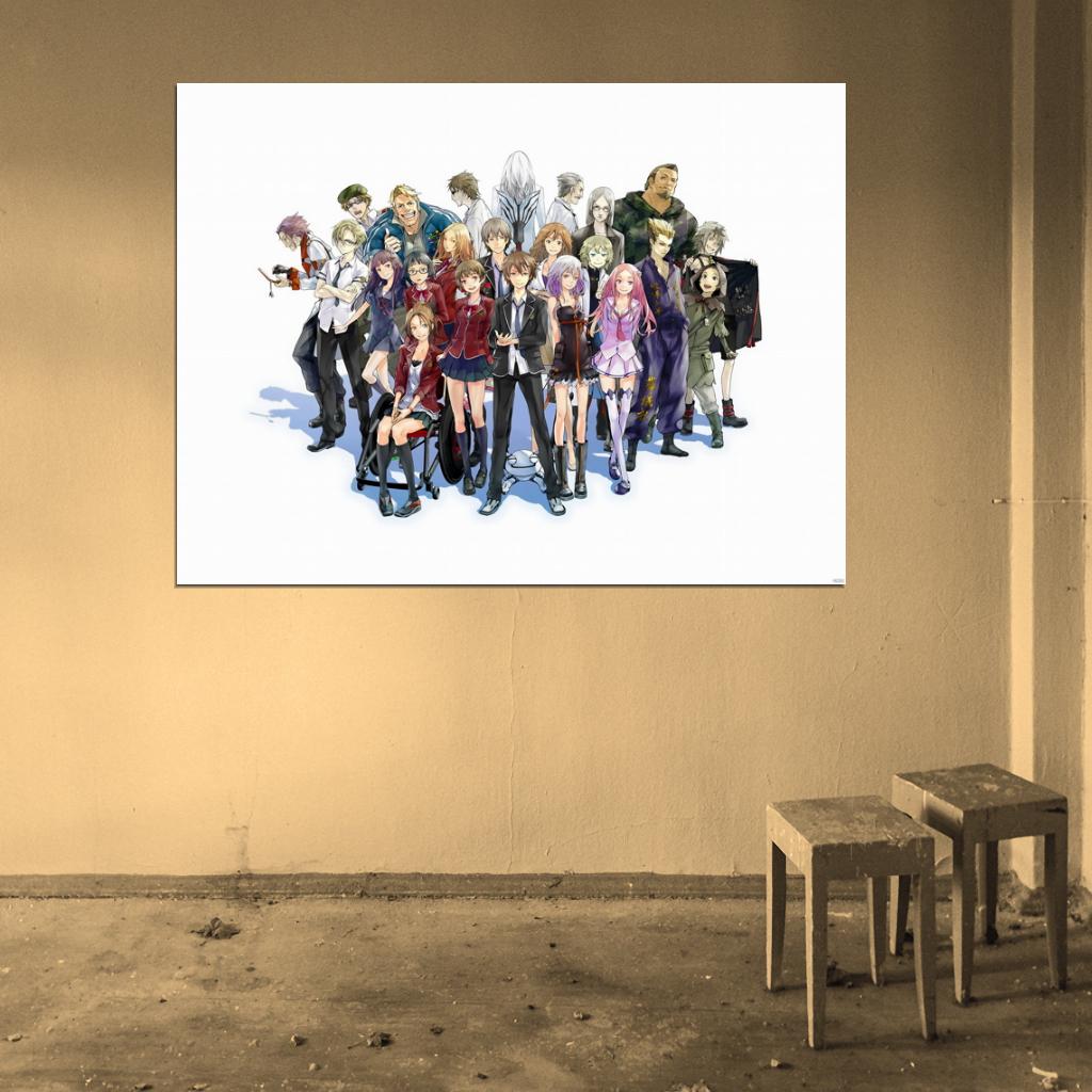 Guilty Crown Characters Ouma Shu Tsugumi Ayase Shinomiya Ouma Mana Arugo Tsukishima Oogumo Shibungi Hare Menjou Arisa Kuhoin Anime Manga Art Wall Art Print Poster