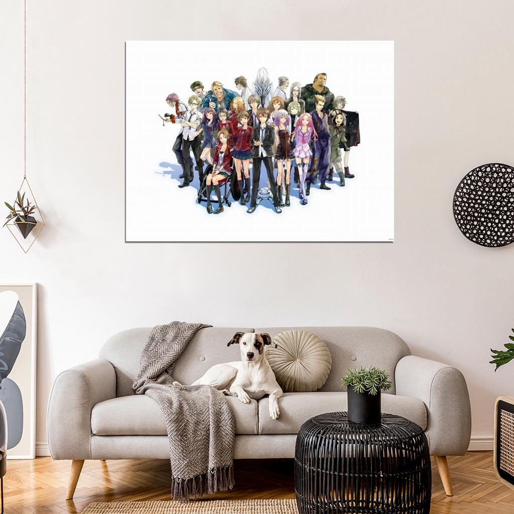 Guilty Crown Characters Ouma Shu Tsugumi Ayase Shinomiya Ouma Mana Arugo Tsukishima Oogumo Shibungi Hare Menjou Arisa Kuhoin Anime Manga Art Wall Art Print Poster