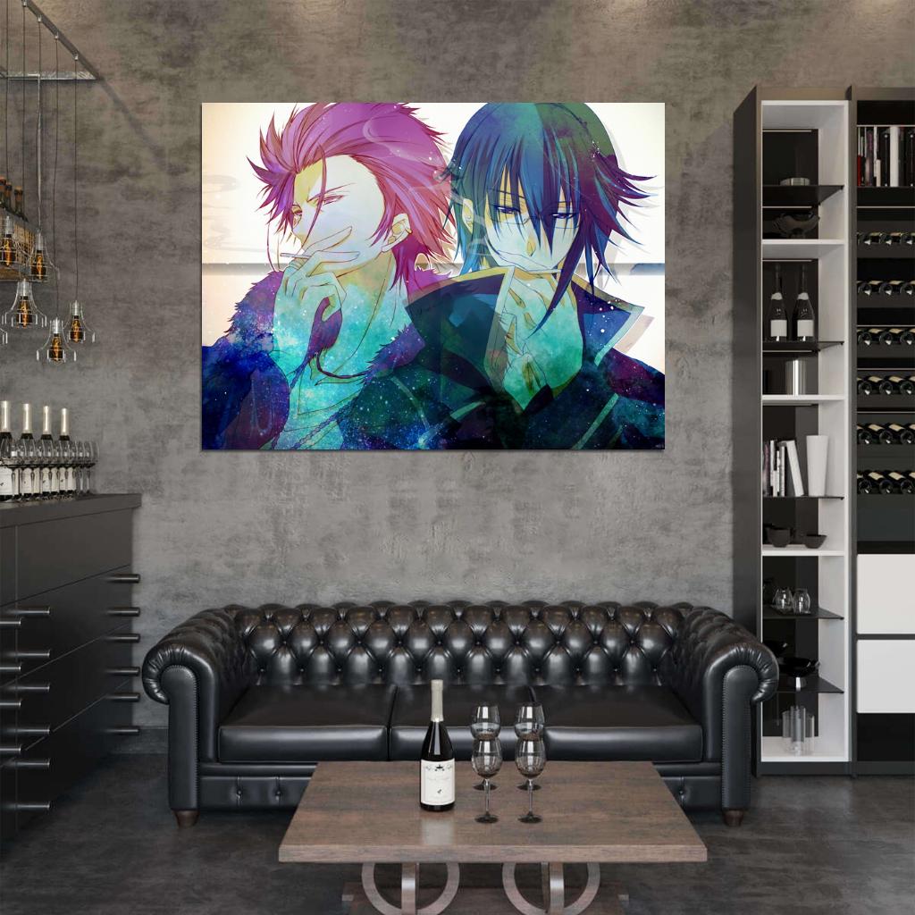 K Project Suoh Mikoto Munakata Reisi Awesome Anime Manga Art Wall Art Print Poster