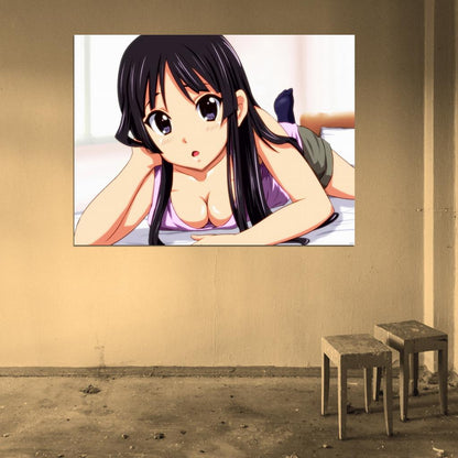 K-On! Mio Akiyama Hot Downblouse Girl Boobs Anime Manga Art Wall Art Print Poster