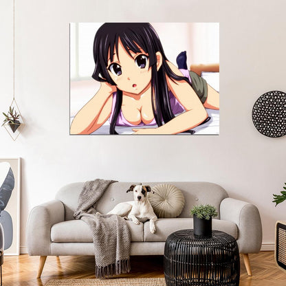 K-On! Mio Akiyama Hot Downblouse Girl Boobs Anime Manga Art Wall Art Print Poster