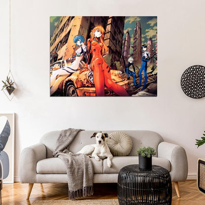 Neon Genesis Evangelion Characters Anime Manga Art Wall Art Print Poster