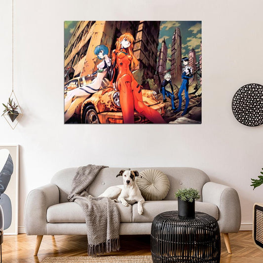 Neon Genesis Evangelion Characters Anime Manga Art Wall Art Print Poster