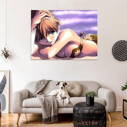 Neon Genesis Evangelion Asuka Hot Girl Nip Slip Anime Manga Art Wall Art Print Poster