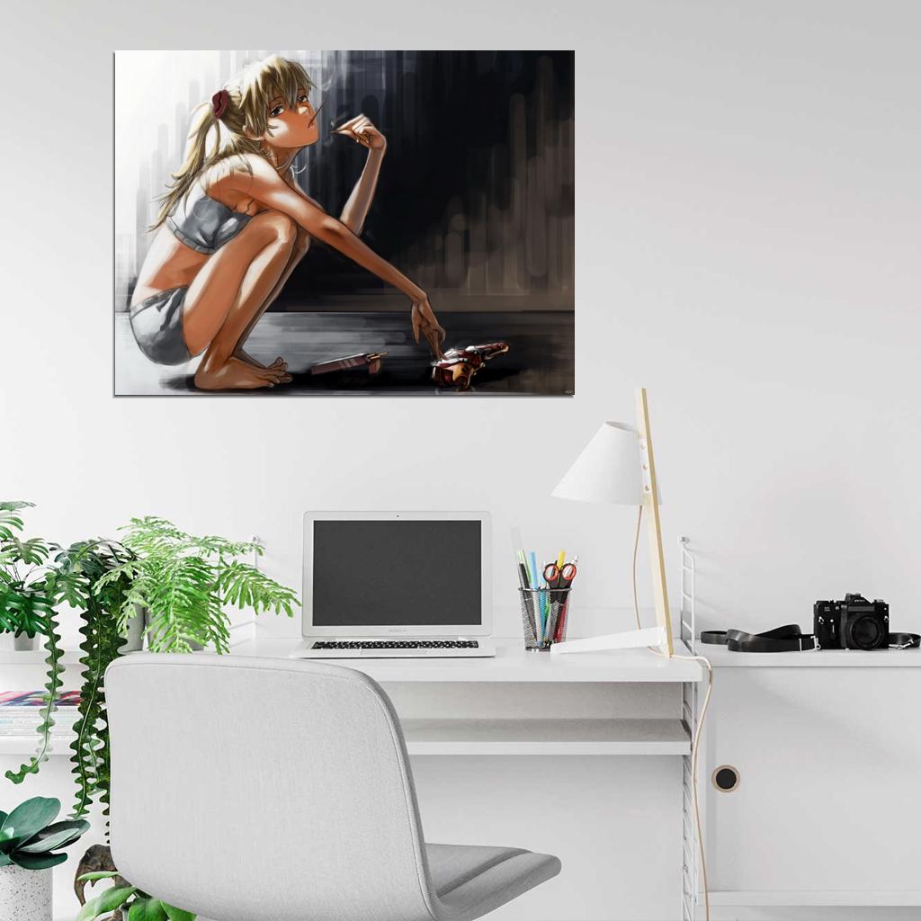 Neon Genesis Evangelion Asuka Langley Soryu Beautiful Hot Anime Manga Art Wall Art Print Poster