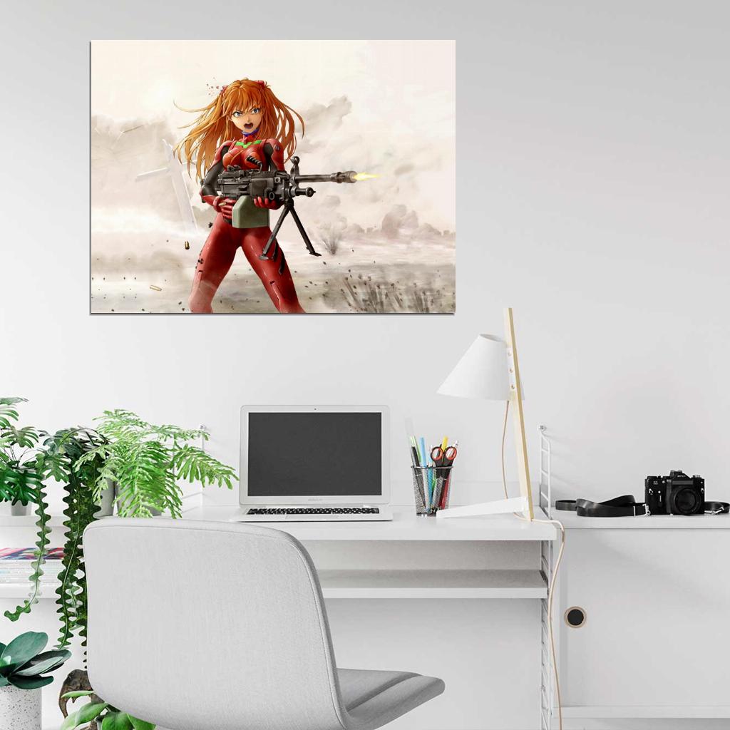 Neon Genesis Evangelion Asuka Langley Soryu Hot Anime Manga Art Wall Art Print Poster