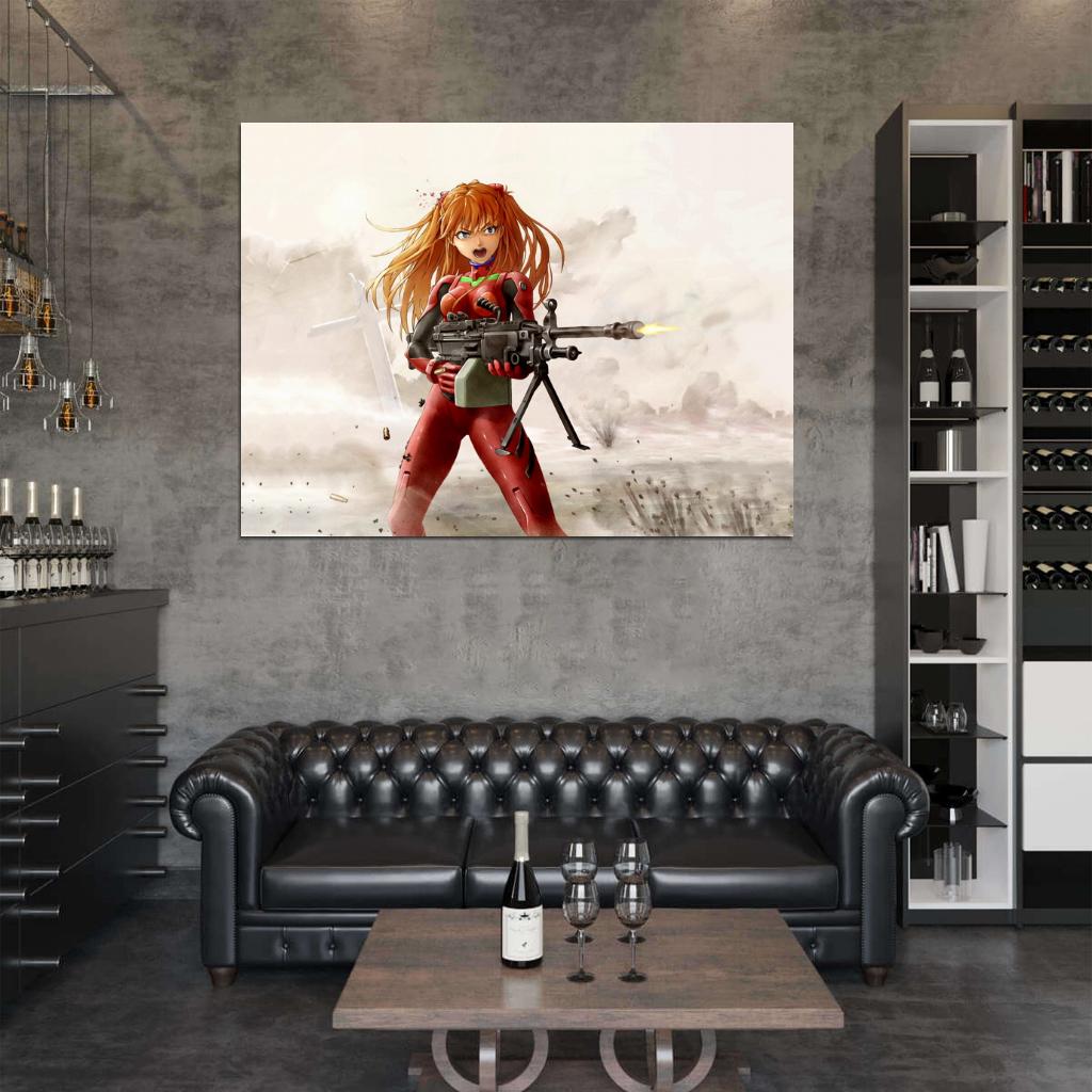 Neon Genesis Evangelion Asuka Langley Soryu Hot Anime Manga Art Wall Art Print Poster