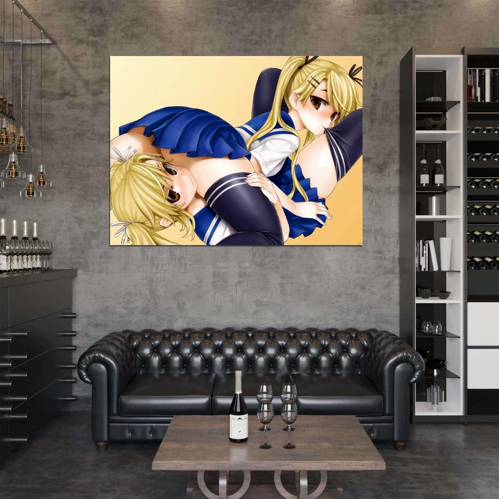 Nyan Koi! Beautiful Girls Hot Yuri Anime Manga Art Wall Art Print Poster