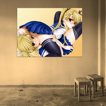 Nyan Koi! Beautiful Girls Hot Yuri Anime Manga Art Wall Art Print Poster