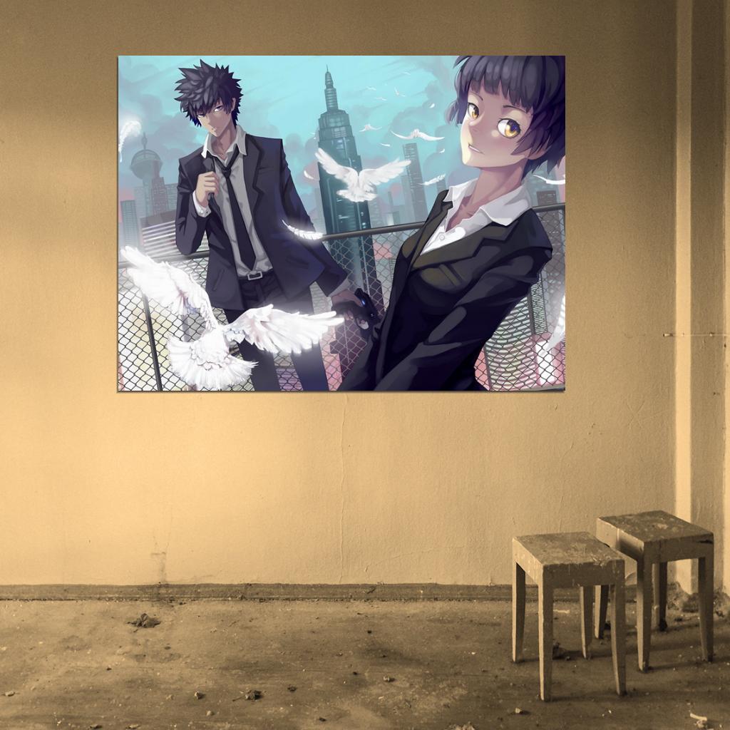 Psycho-Pass Shinya Kogami Akane Tsunemori Anime Manga Art Wall Art Print Poster