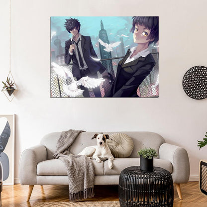 Psycho-Pass Shinya Kogami Akane Tsunemori Anime Manga Art Wall Art Print Poster