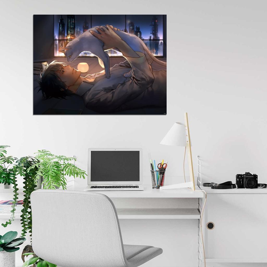 Psycho-Pass Shinya Kogami Beautiful Anime Manga Art Wall Art Print Poster