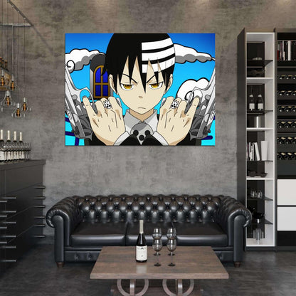 Death the Kid Soul Eater Pistols Guns Anime Manga Art Wall Art Print Poster