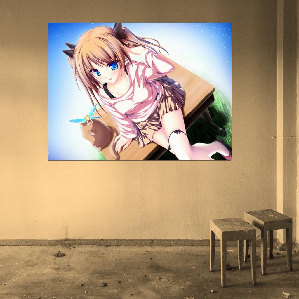 Beautiful Eyes Cute Girl Amazing Anime Manga Art Wall Art Print Poster