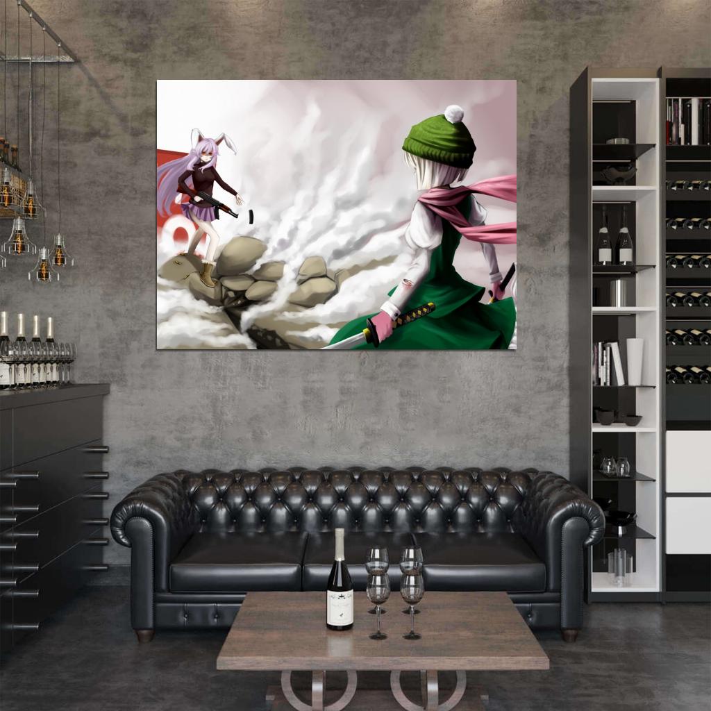Youmu Konpaku Reisen Udongein Inaba Touhou Project Anime Manga Art Wall Art Print Poster