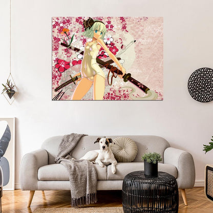 Youmu Konpaku Touhou Project Beautiful Hot Wet Girl Underwear Anime Manga Art Wall Art Print Poster