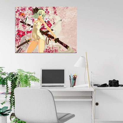 Youmu Konpaku Touhou Project Beautiful Hot Wet Girl Underwear Anime Manga Art Wall Art Print Poster