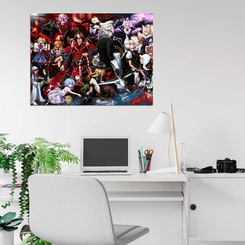 Touhou Project Characters Beautiful Awesome Anime Manga Art Wall Art Print Poster