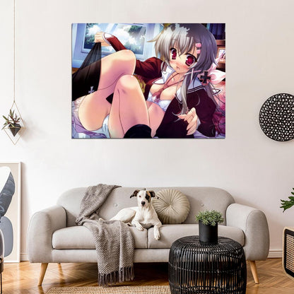 11eyes Hot Girl Panties Bra Anime Manga Art Wall Art Print Poster
