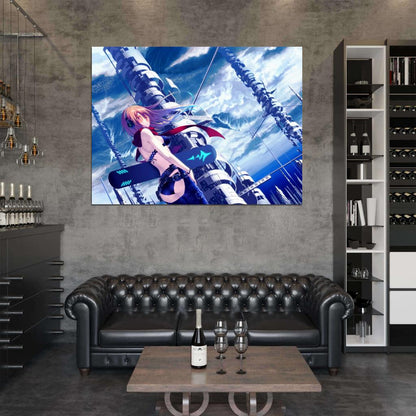 Hot Beautiful Girl Amazing Sci-Fi City Anime Manga Art Wall Art Print Poster