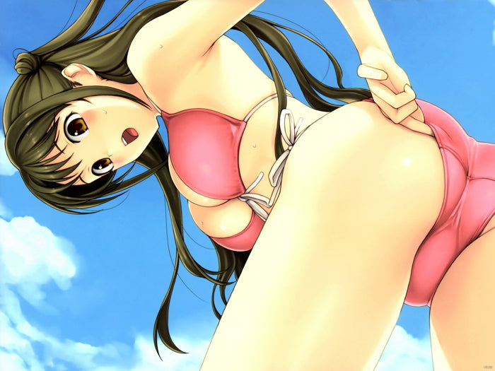 Hot Shy Cute Girl Butt Ass Wet Bikini Anime Manga Art Wall Art Print Poster