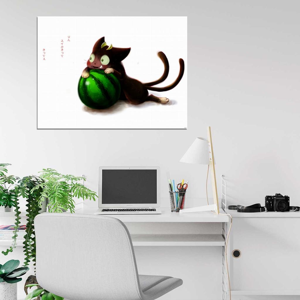 Ao no Exorcist Blue Exorcist Kuro Cat Anime Manga Art Wall Art Print Poster