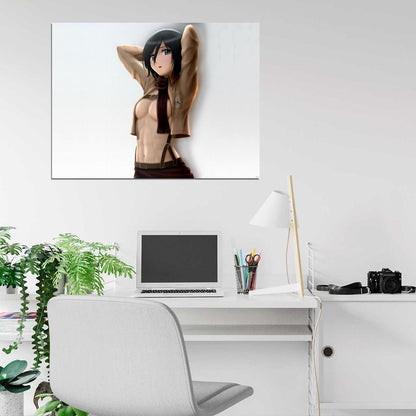 Attack on Titan Mikasa Ackerman Shingeki no Kyojin Hot Topless Anime Manga Art Wall Art Print Poster