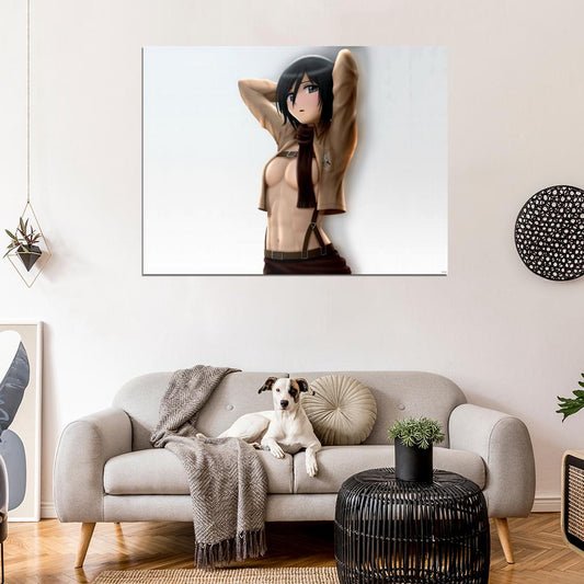 Attack on Titan Mikasa Ackerman Shingeki no Kyojin Hot Topless Anime Manga Art Wall Art Print Poster