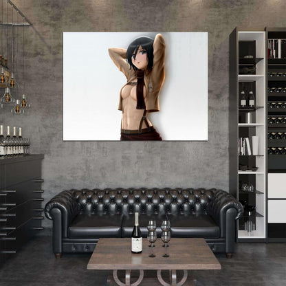 Attack on Titan Mikasa Ackerman Shingeki no Kyojin Hot Topless Anime Manga Art Wall Art Print Poster