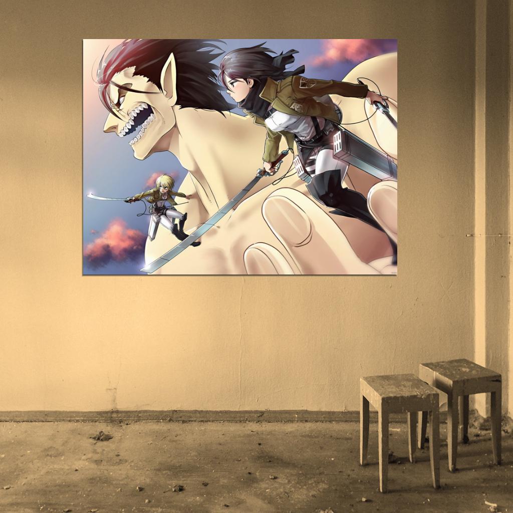 Attack on Titan Mikasa Ackerman Shingeki no Kyojin Awesome Anime Manga Art Wall Art Print Poster