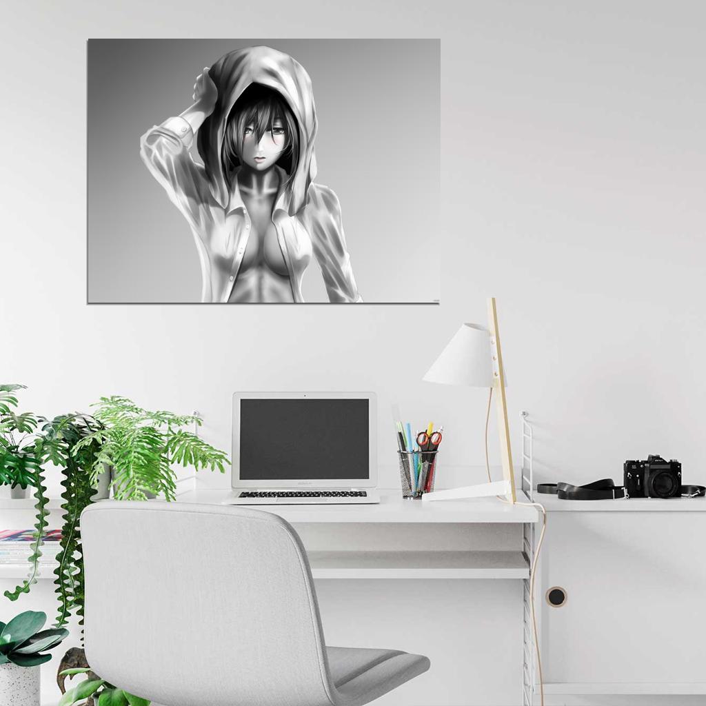 Attack on Titan Mikasa Ackerman Shingeki no Kyojin Hot Boobs Tits Anime Manga Art Wall Art Print Poster