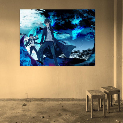 Blue Exorcist Rin Okumura Ao no Exorcist Beautiful Anime Manga Art Wall Art Print Poster