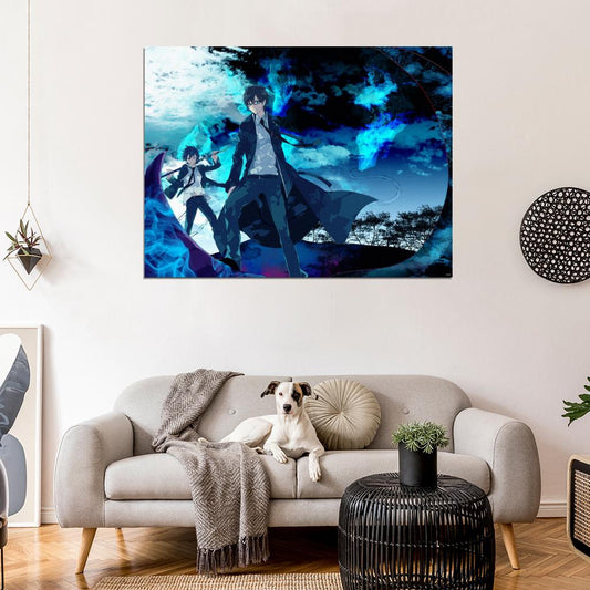 Blue Exorcist Rin Okumura Ao no Exorcist Beautiful Anime Manga Art Wall Art Print Poster