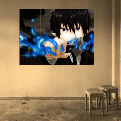 Blue Exorcist Rin Okumura Ao no Exorcist Awesome Anime Manga Art Wall Art Print Poster