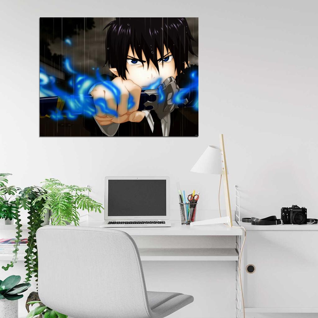 Blue Exorcist Rin Okumura Ao no Exorcist Awesome Anime Manga Art Wall Art Print Poster