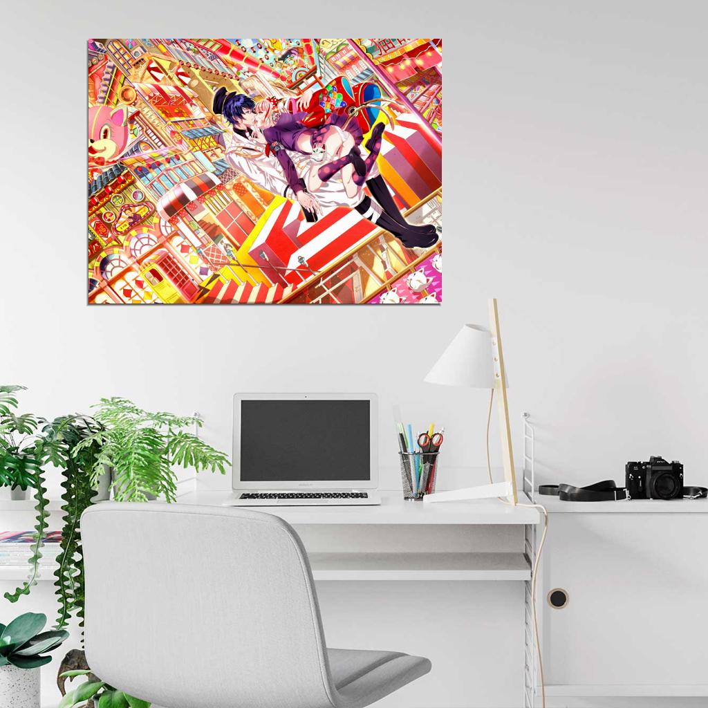 Catgirl Neko Beautiful Colorful Amazing Anime Manga Art Wall Art Print Poster