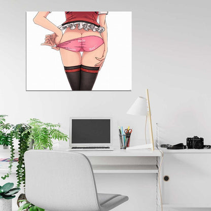 Flandre Scarlet Touhou Project Hot Butt Panties Stocking Anime Manga Art Wall Art Print Poster