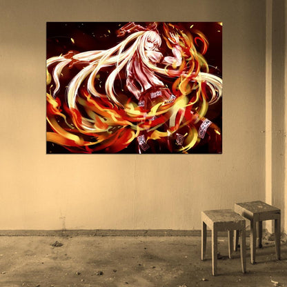 Fujiwara no Mokou Touhou Awesome Anime Manga Art Wall Art Print Poster