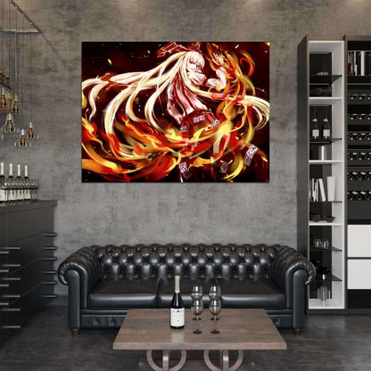 Fujiwara no Mokou Touhou Awesome Anime Manga Art Wall Art Print Poster