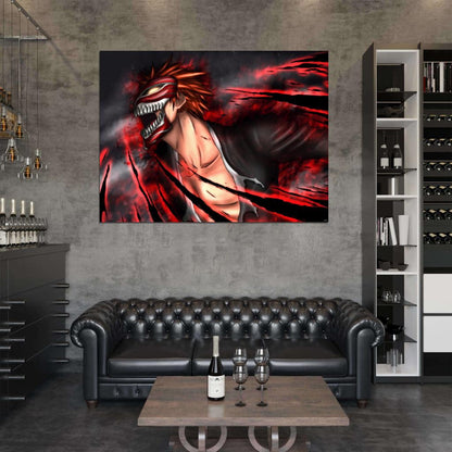 Ichigo Kurosaki Mask Bleach Anime Manga Art Wall Art Print Poster