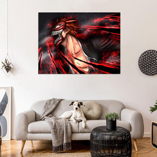 Ichigo Kurosaki Mask Bleach Anime Manga Art Wall Art Print Poster