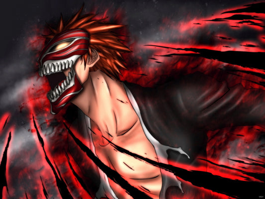 Ichigo Kurosaki Mask Bleach Anime Manga Art Wall Art Print Poster