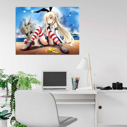 Kantai Collection Hot Cute Girl Panties Anime Manga Art Wall Art Print Poster