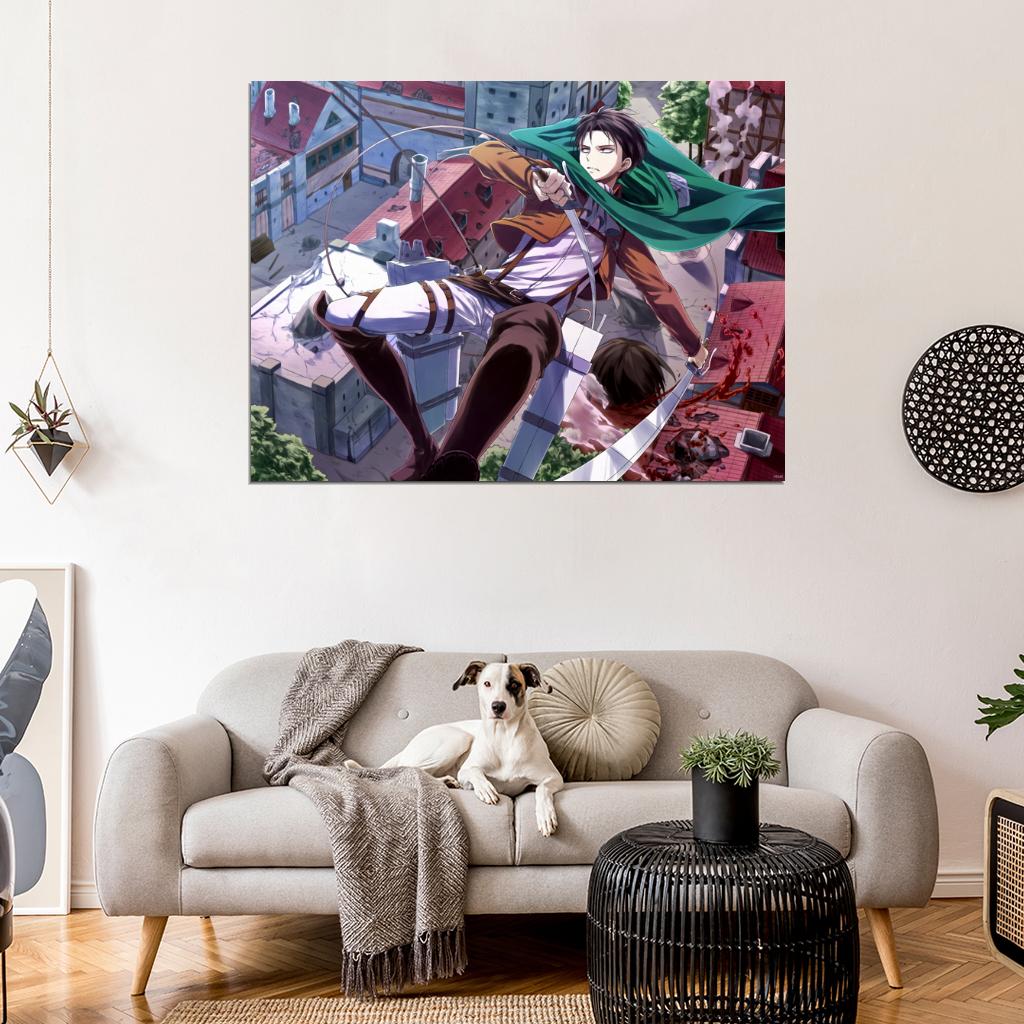 Levi Ackerman Shingeki no Kyojin Attack on Titan Awesome Anime Manga Art Wall Art Print Poster
