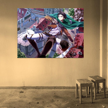Levi Ackerman Shingeki no Kyojin Attack on Titan Awesome Anime Manga Art Wall Art Print Poster