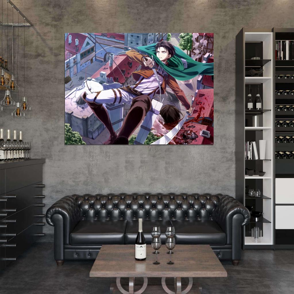 Levi Ackerman Shingeki no Kyojin Attack on Titan Awesome Anime Manga Art Wall Art Print Poster