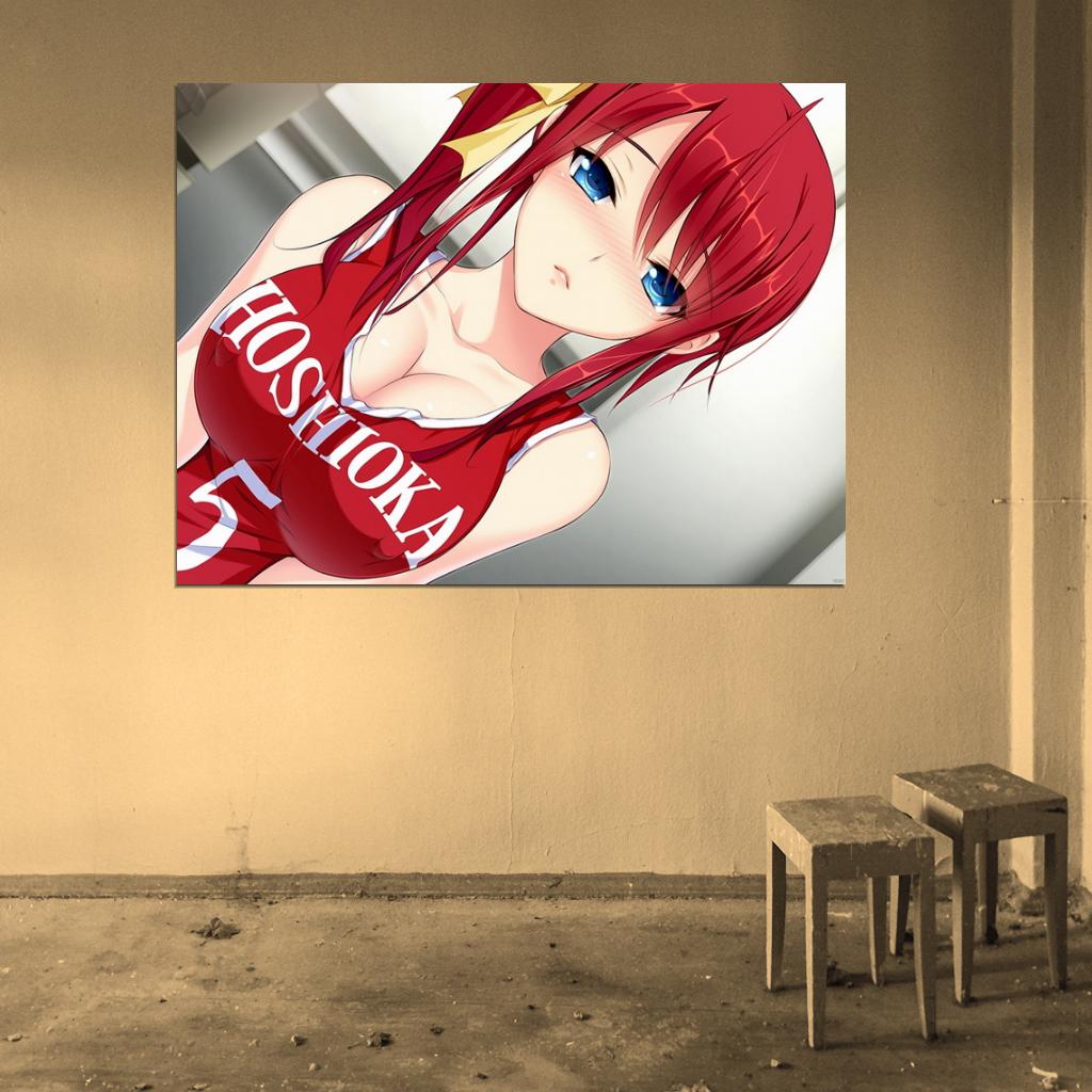 Hot Sport Busty Redhead Girl Beautiful Awesome Anime Manga Art Wall Art Print Poster