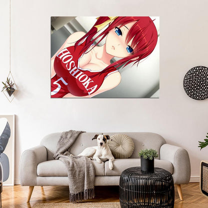 Hot Sport Busty Redhead Girl Beautiful Awesome Anime Manga Art Wall Art Print Poster