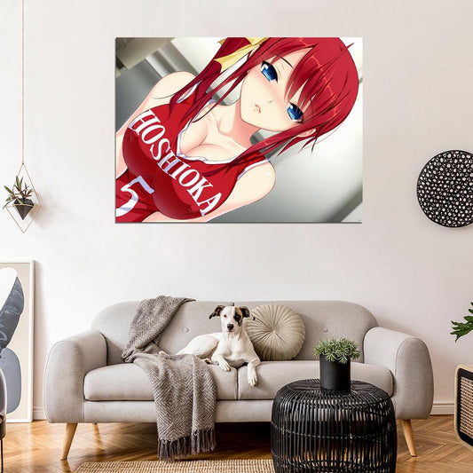 Hot Sport Busty Redhead Girl Beautiful Awesome Anime Manga Art Wall Art Print Poster