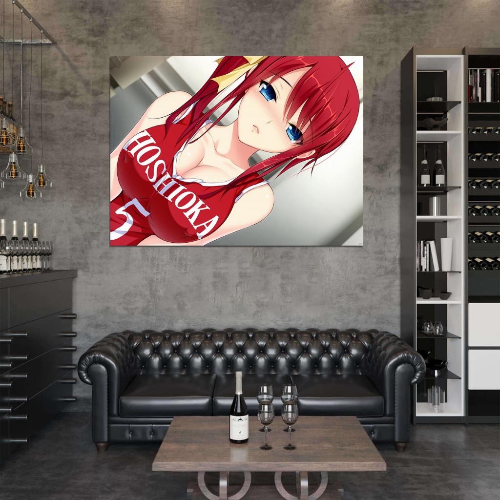 Hot Sport Busty Redhead Girl Beautiful Awesome Anime Manga Art Wall Art Print Poster